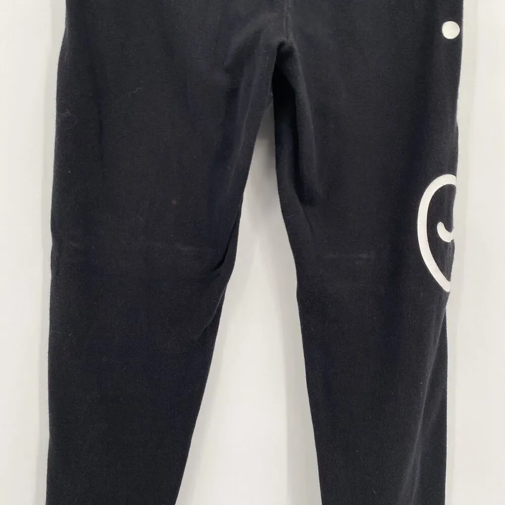 Justice Girls Stretch Elastic Waist Pull-On Paris Print Leggings Black Size 10